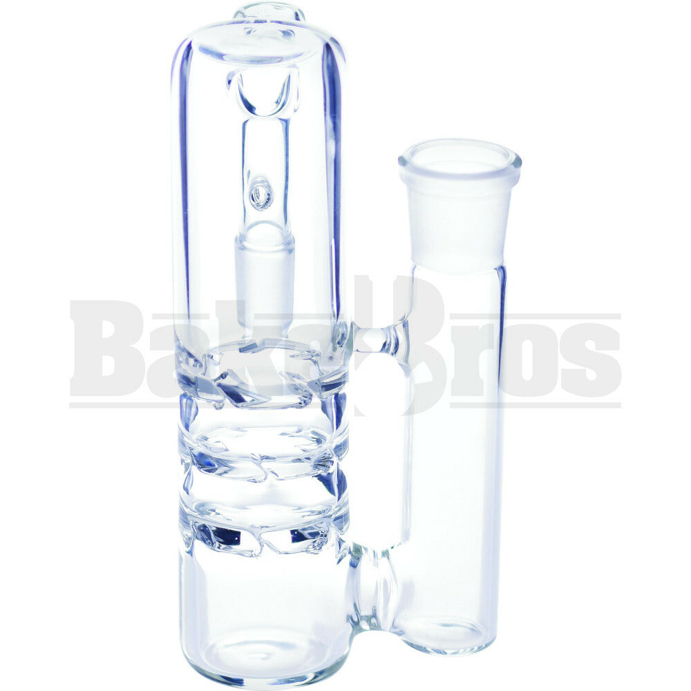 ASHCATCHER 1.5" DIAMETER 3X TURBINE DISK PERC L CONFIG CLEAR MALE 18MM