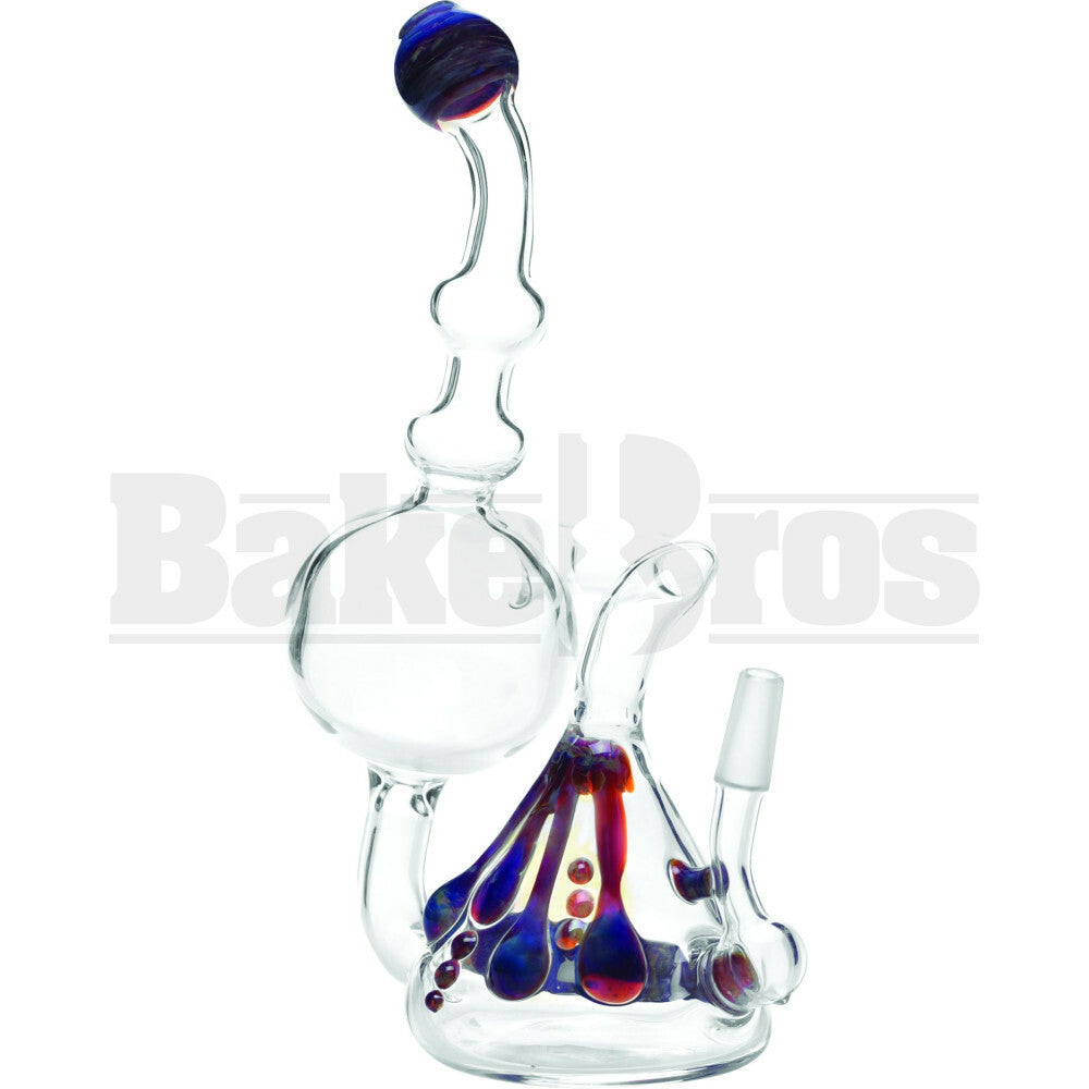 WP INLINE PERC GLOBE RECYCLER DRIPPING GLASS 8" PURPLE MALE 10MM