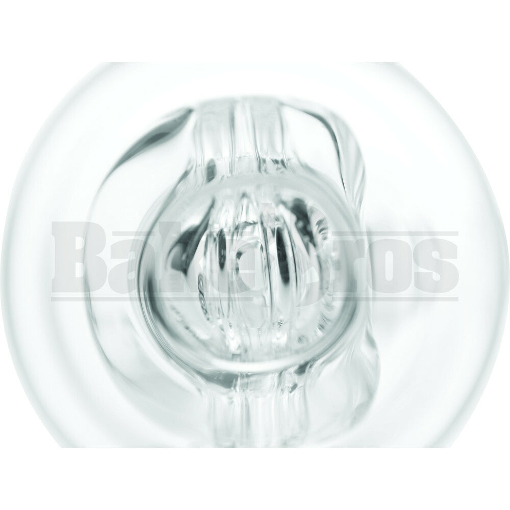 ZOB GLASS WP 50ML VERTICAL ZEBELLO PERC STEMLESS VAPOR RIG 9" CLEAR MALE 14MM