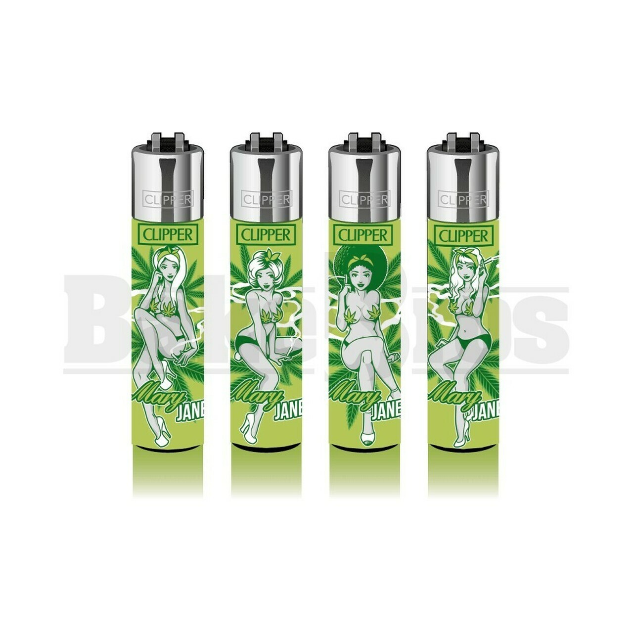 Clipper Lighter 3" Mary Jane Assorted Pack Of 4