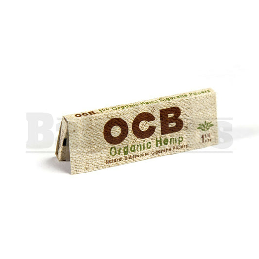 OCB ORGANIC HEMP UNBLEACHED ROLLING PAPERS 1 1/4 UNFLAVORED Pack of 6