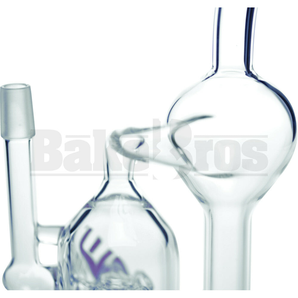 JM FLOW WP TORNADO RECYCLER CROSS MUSHROOM PERC 10" CLEAR MALE 14MM