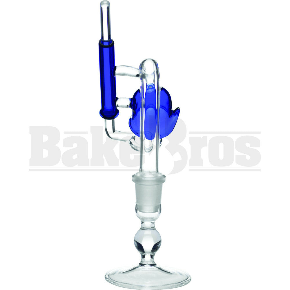18MM SKILLET GLASS ON GLASS VAPOR BELL HOUSING BLUE MALE
