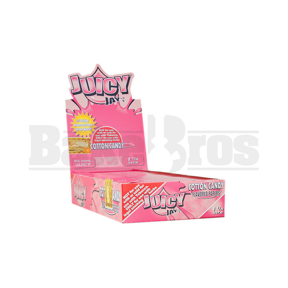 JUICY JAY'S FLAVORED PAPERS 32 LEAVES 1 1/4 COTTON CANDY Pack of 24