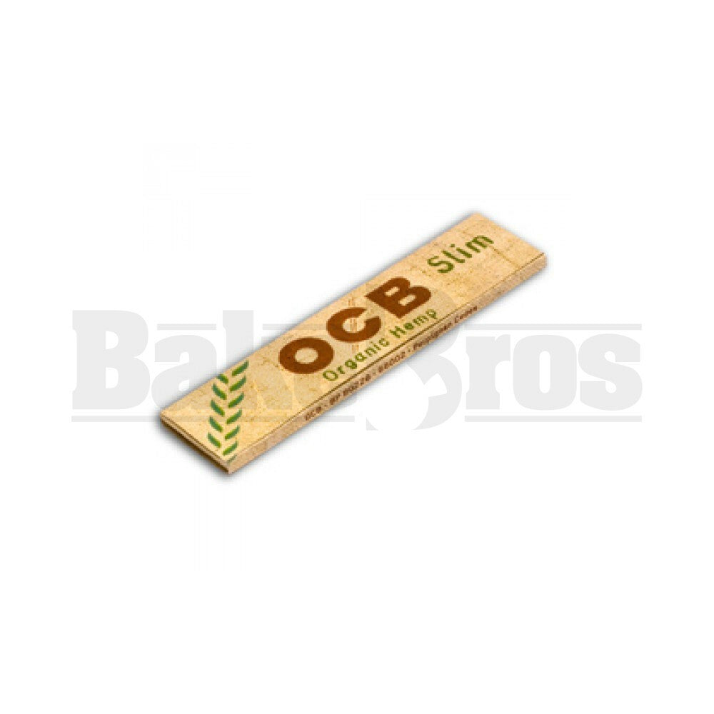 OCB ORGANIC HEMP UNBLEACHED ROLLING PAPERS KINGSIZE SLIM 32 LEAVES UNFLAVORED Pack of 24