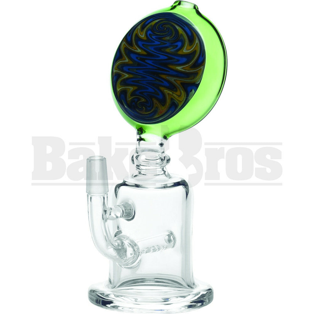 WP INLINE PERC DISK MOUTH WIG WAG 6" GREEN BLUE MALE 10MM