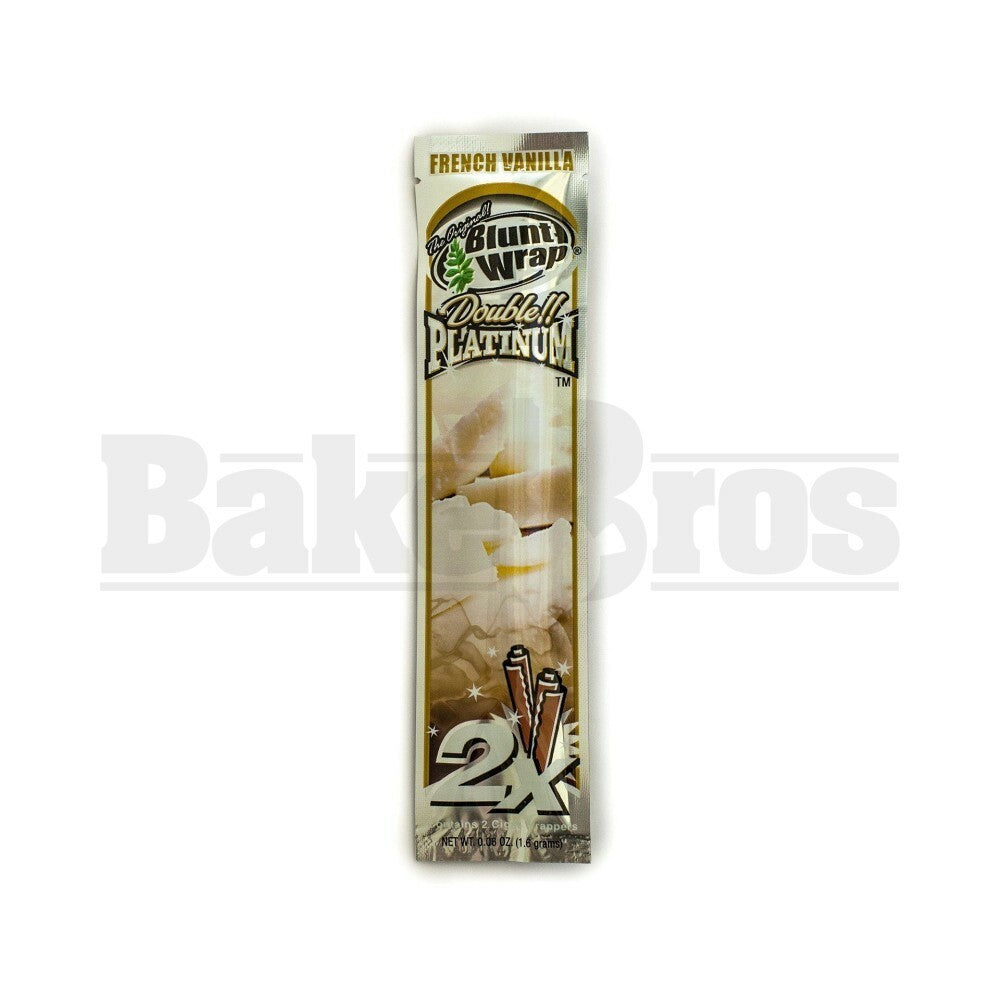 DOUBLE!! PLATINUM CIGAR WRAPS 2 PER PACK FRENCH VANILLA Pack of 1