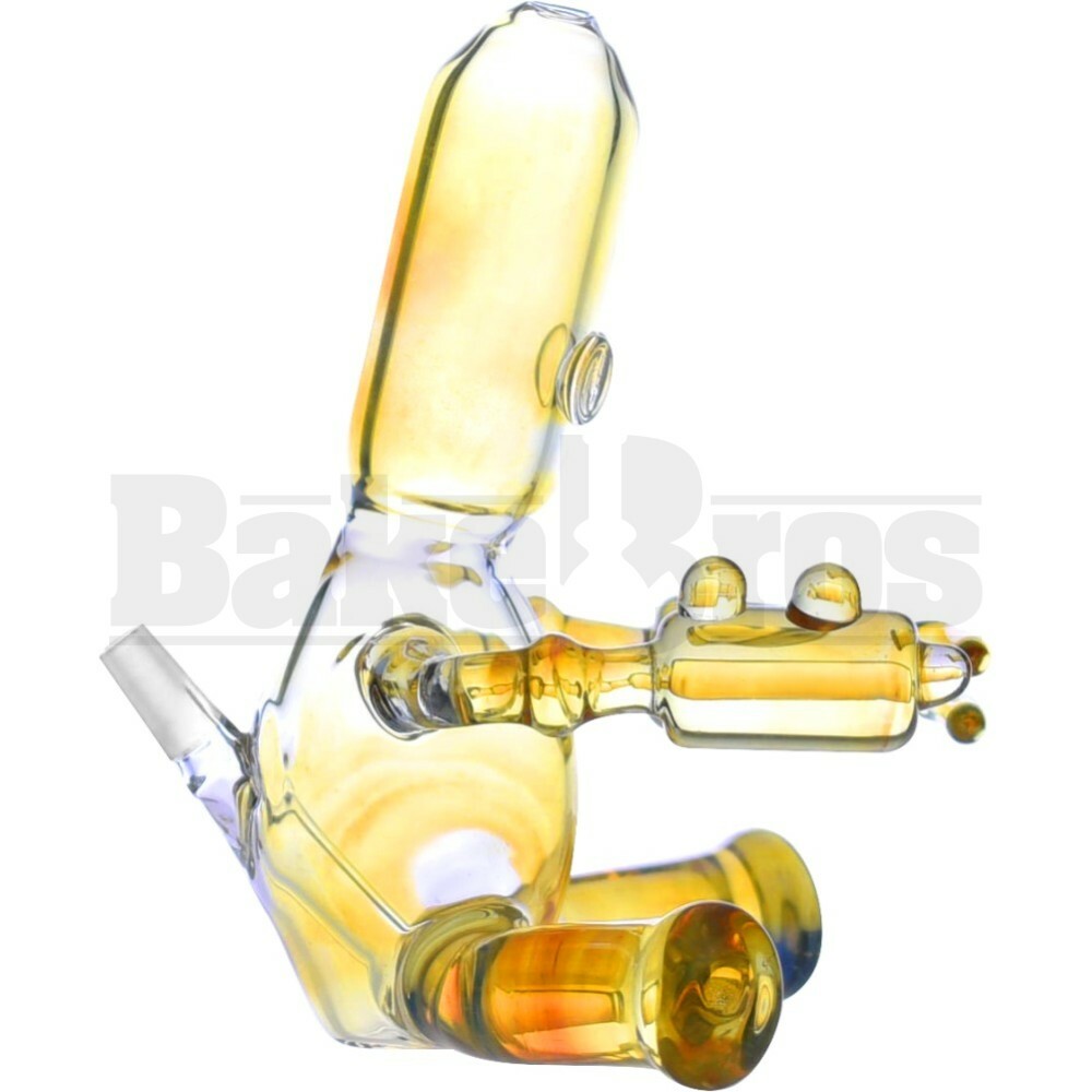 BLUE LABEL WP FUTURISTIC ROBOT BENDING SITTING ART PIECE 6" FUMED FUMED MALE 10MM