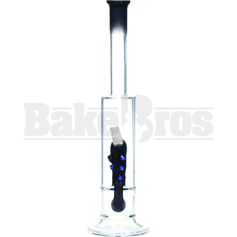 KROWN KUSH WP STRAIGHT TUBE MONSTER PERC W/ SNAKE BITE 15" BLACK MALE 18MM