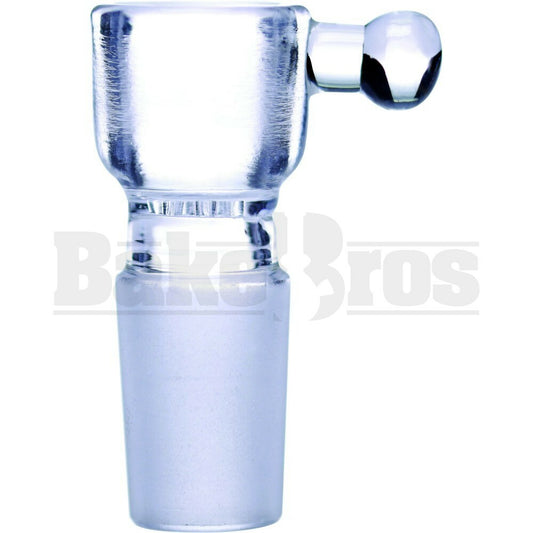 BOWL SLIDER HONEYCOMB GLASS SCREEN BULBOUS HANDLE CLEAR 18MM