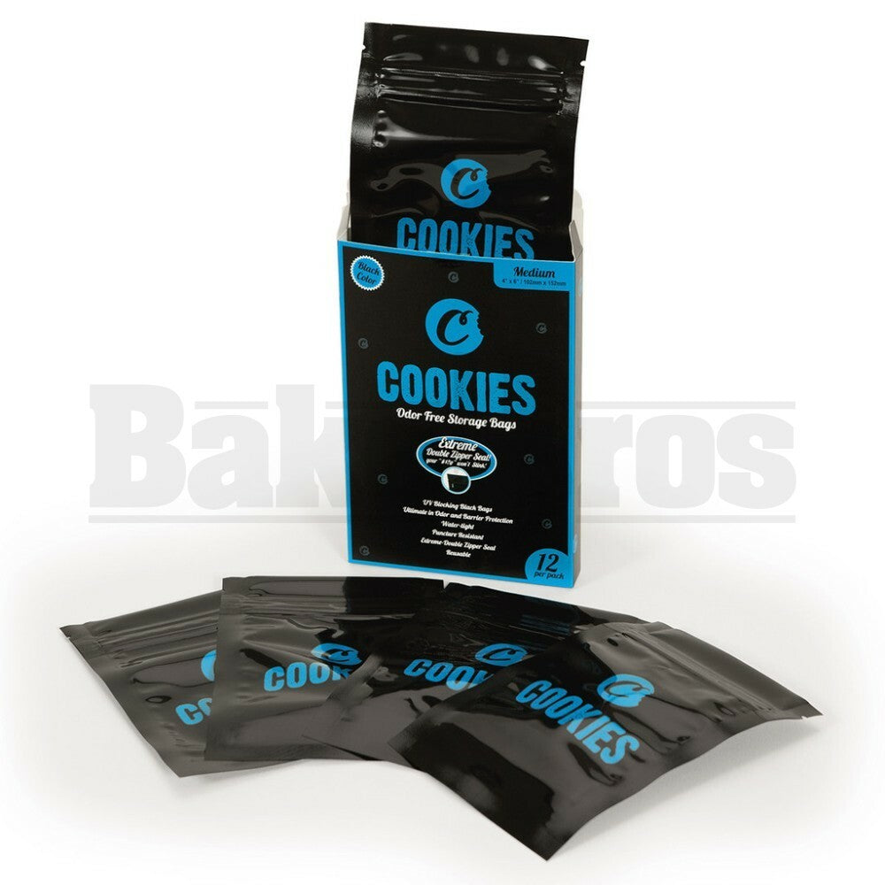 COOKIES STORAGE BAGS MEDIUM 6" X 4" ODOR FREE BLACK Pack of 1 12 Per Pack