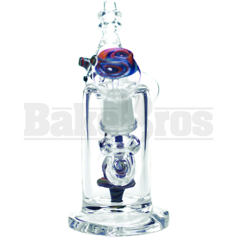 WP CANISTER RECYCLER W/ WAX DISH WIG WAG 6" CLEAR MALE 18MM