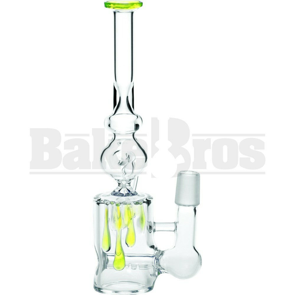 WP KLEIN RECYCLER INLINE PERC WITH BLOOD DRIPS 9" SLIME GREEN MALE 18MM