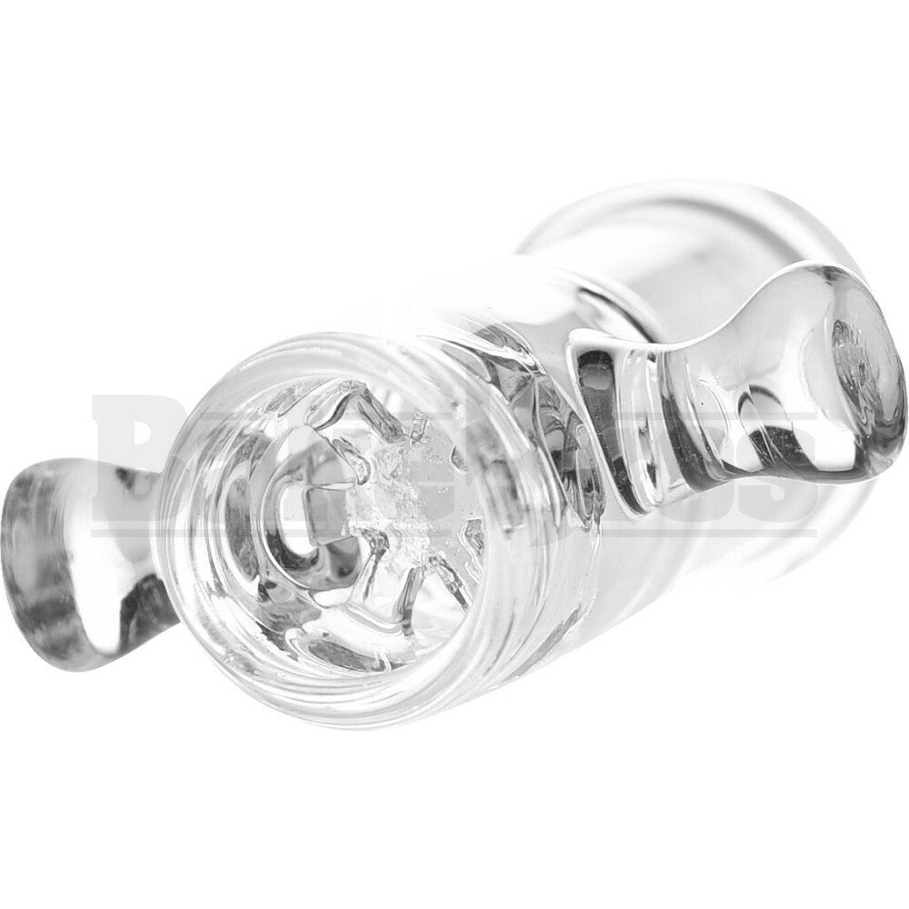 FEMALE BOWL ASTERISK SCREEN 2 GRIP ARMS 1" TALL 0.5" DIAM CLEAR 14MM