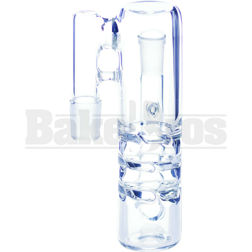 ASHCATCHER 1.5" DIAMETER 3X TURBINE DISK PERC L CONFIG CLEAR MALE 18MM