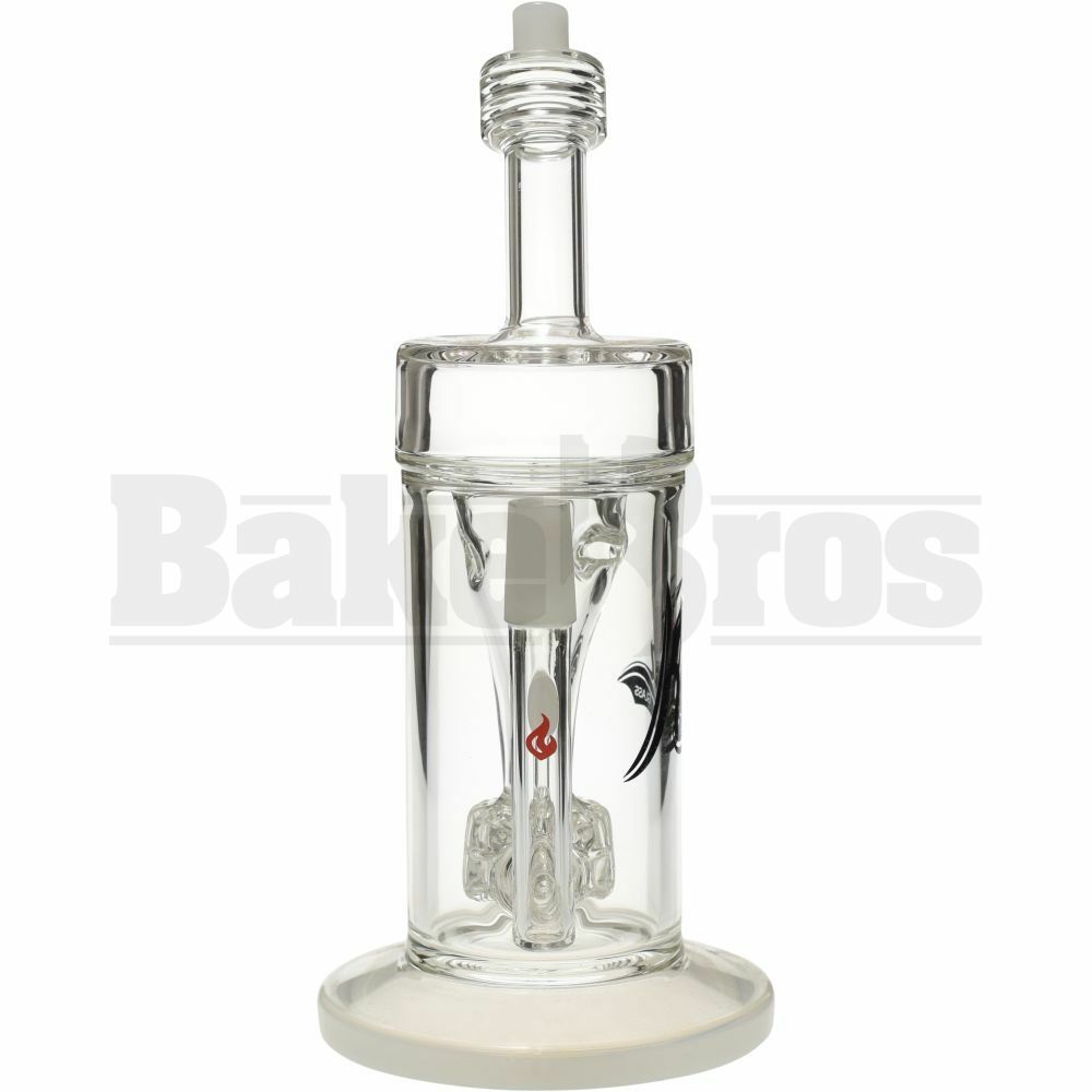 WP BENT NECK FAT CAN INRECYCLER W/ STERO MATRIX PERC 9" IVORY WHITE MALE 14MM