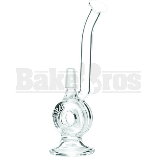 ZOB GLASS WP 50ML VERTICAL ZEBELLO PERC STEMLESS VAPOR RIG 9" CLEAR MALE 14MM