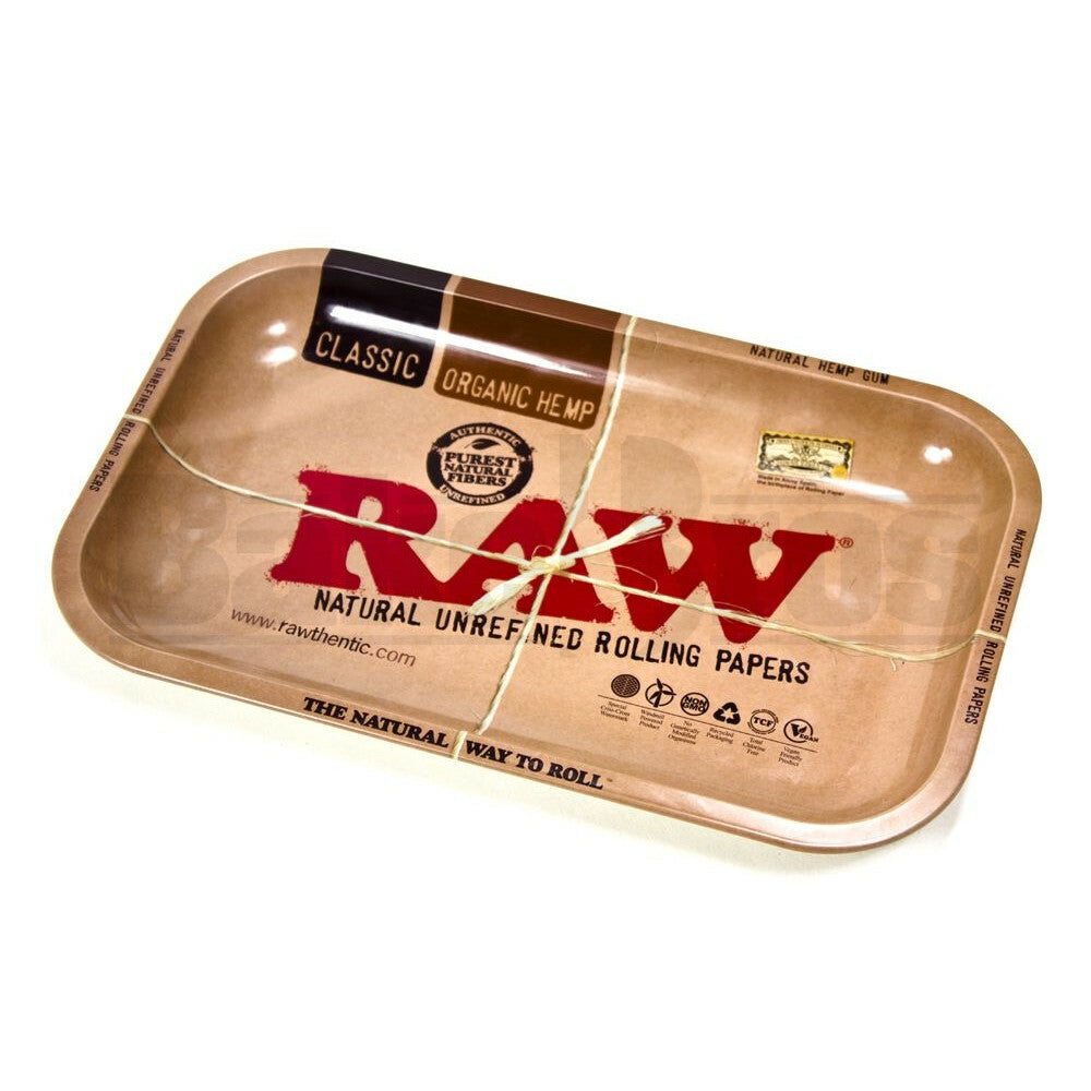 RAW ROLLING TRAY METAL TAN Pack of 1 13" x 11" x 1"