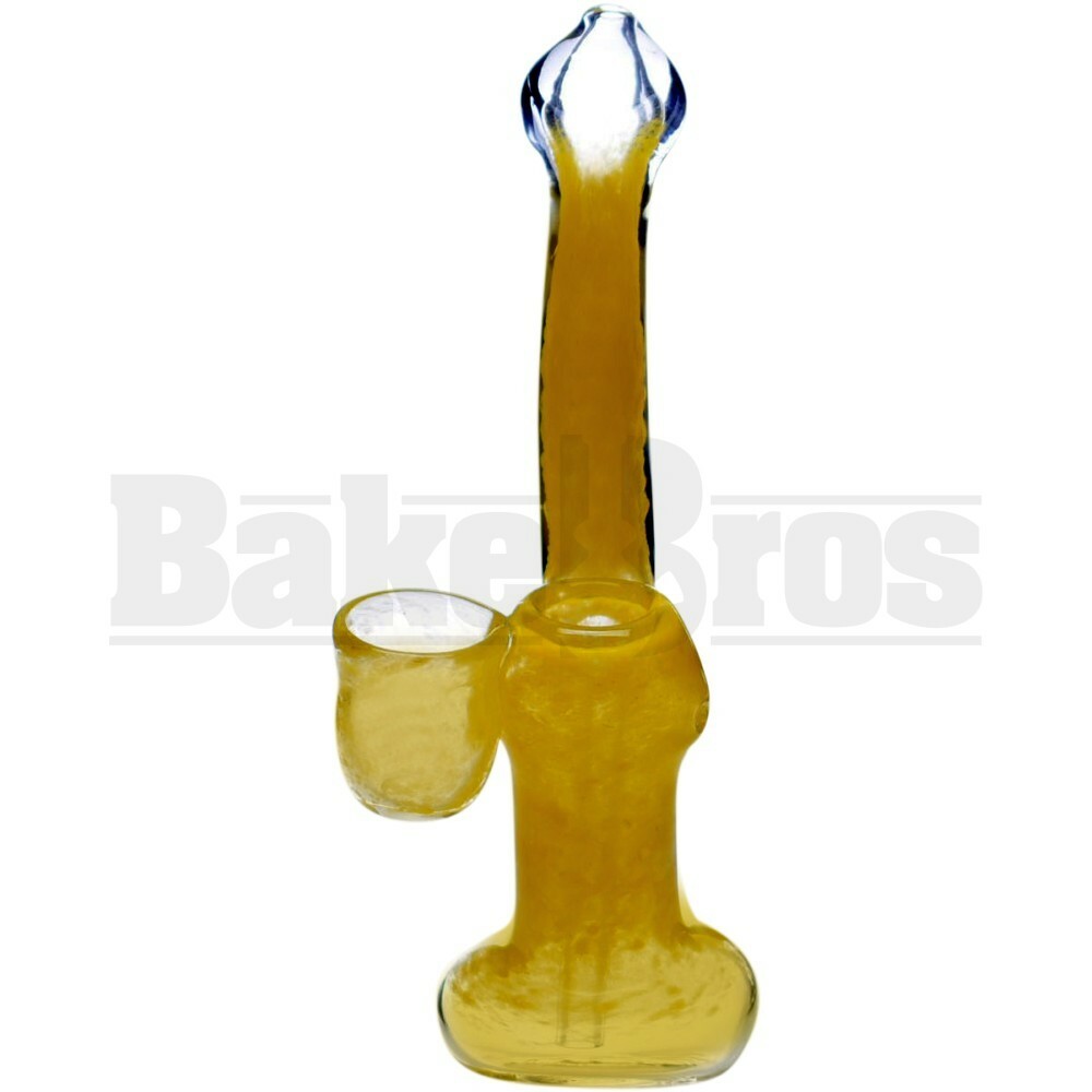 BUBBLER FRITT GLASS STONE ART W/ BUILT IN NUG JAR 8" ASSORTED COLORS
