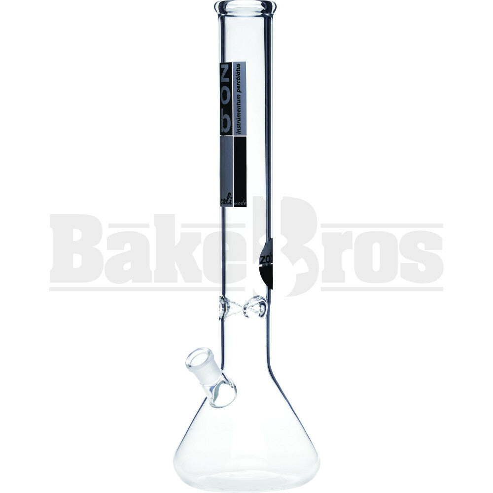 ZOB GLASS WP STANDARD BEAKER WITH ICE CATCHER 18" CLEAR FEMALE 18MM
