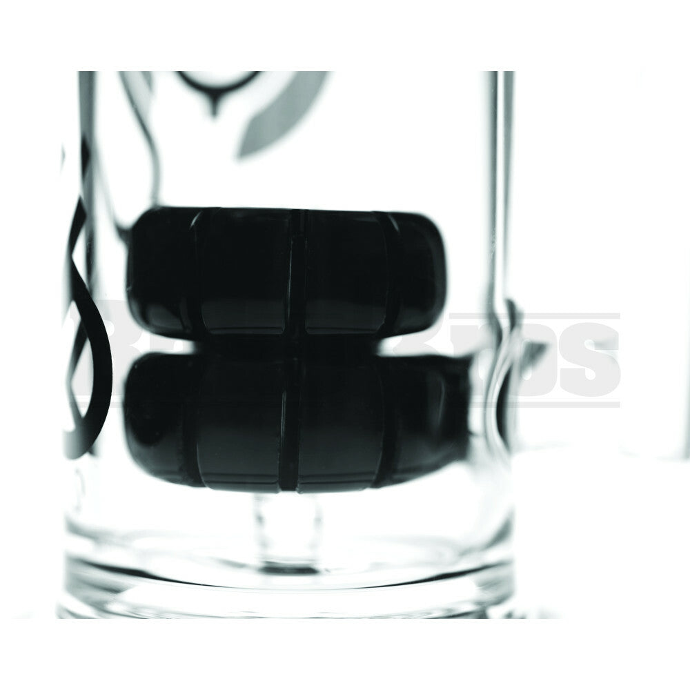 LIQUID GLASS WP 2X SHOWERHEAD TIRE PERC 11" BLACK MALE 14MM