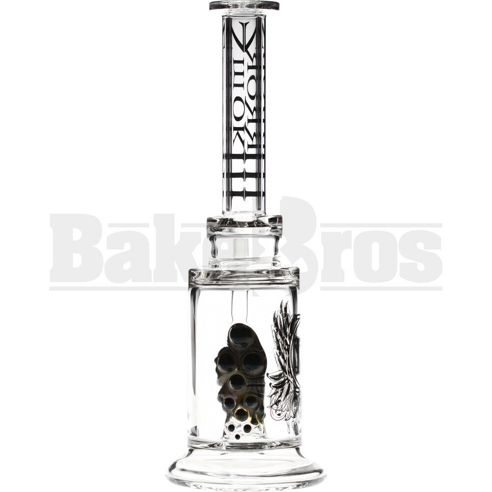 SMOKIN MIRRORZ WP STRAIGHT TUBE MONSTER DROOLING 10" OLIVE GREEN MALE 14MM
