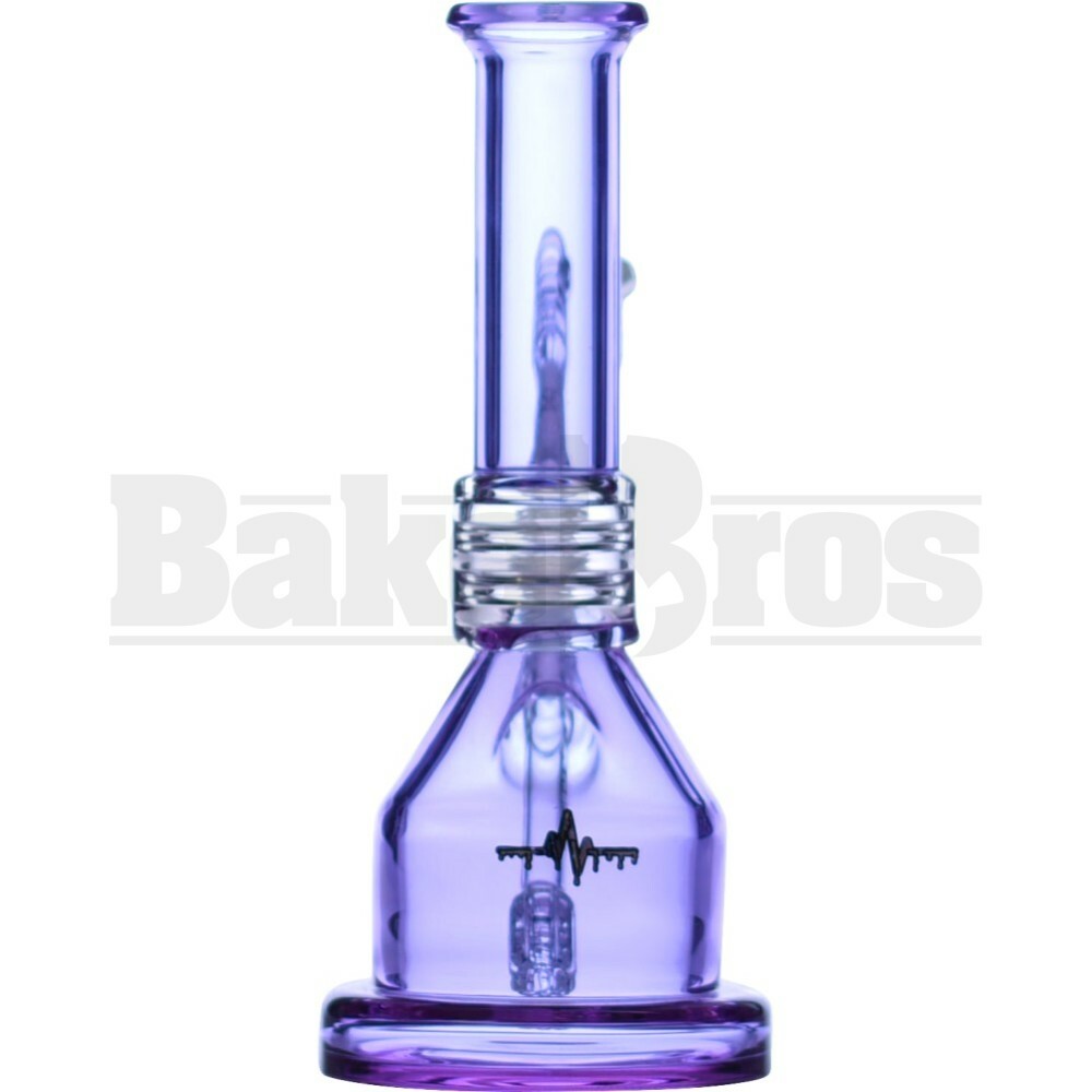 PULSE WP MINI BARREL STEM BEAKER VAPOR RIG 7" PURPLE FEMALE 14MM