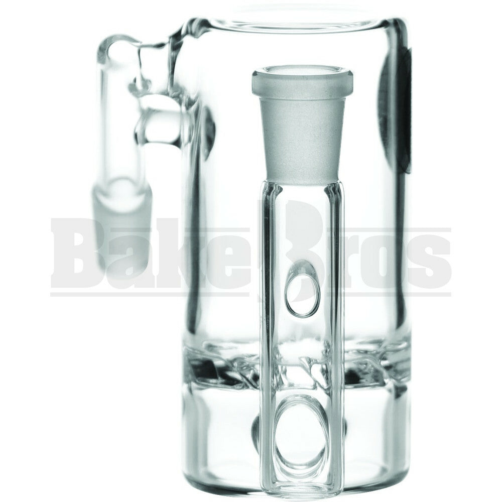 MAVERICK ASHCATCHER TURBINE DISK PERC 45* ANGLED JOINT CLEAR MALE 14MM
