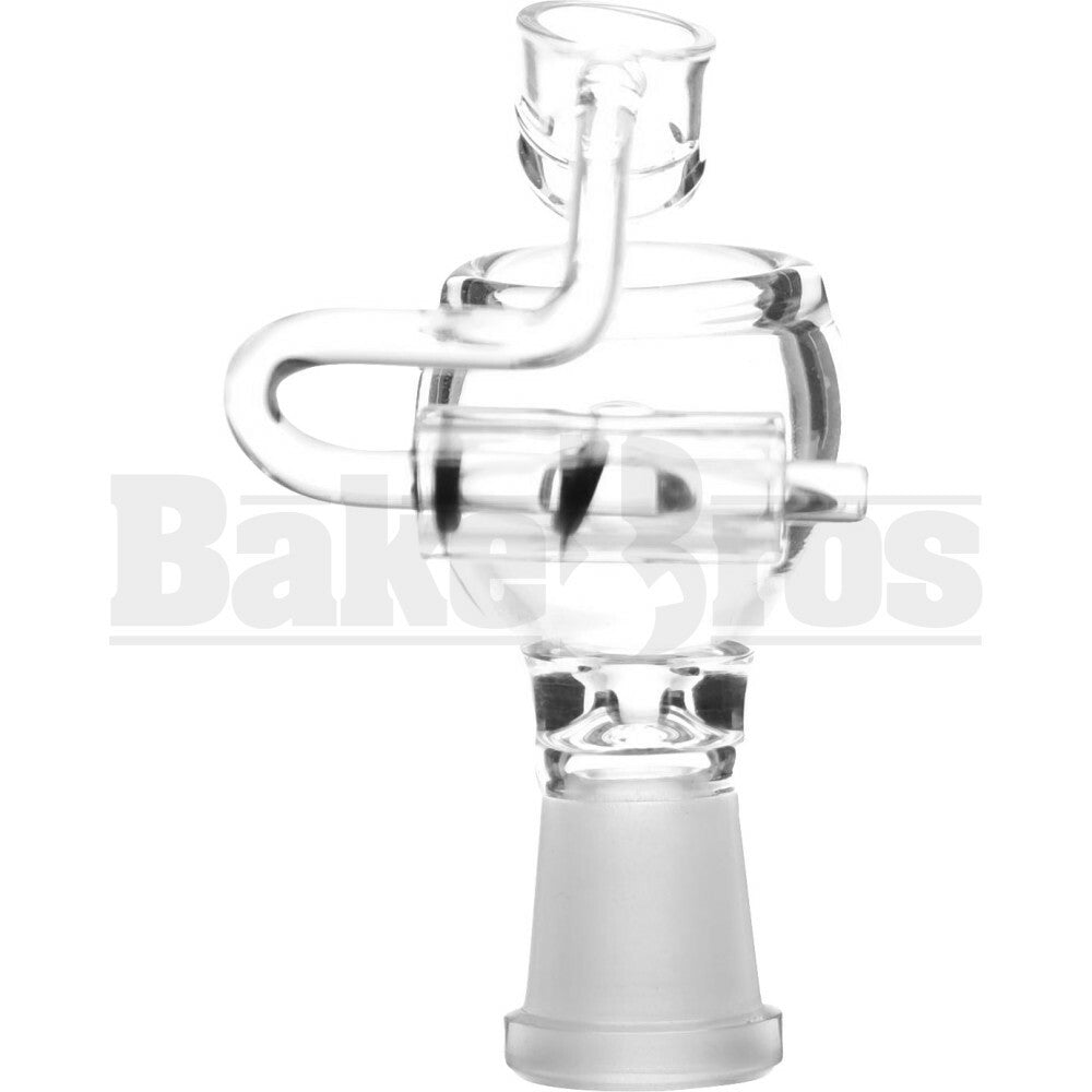 FEMALE HONEYBUCKET SWIVEL ARM QUARTZ GLASS CLEAR 14MM