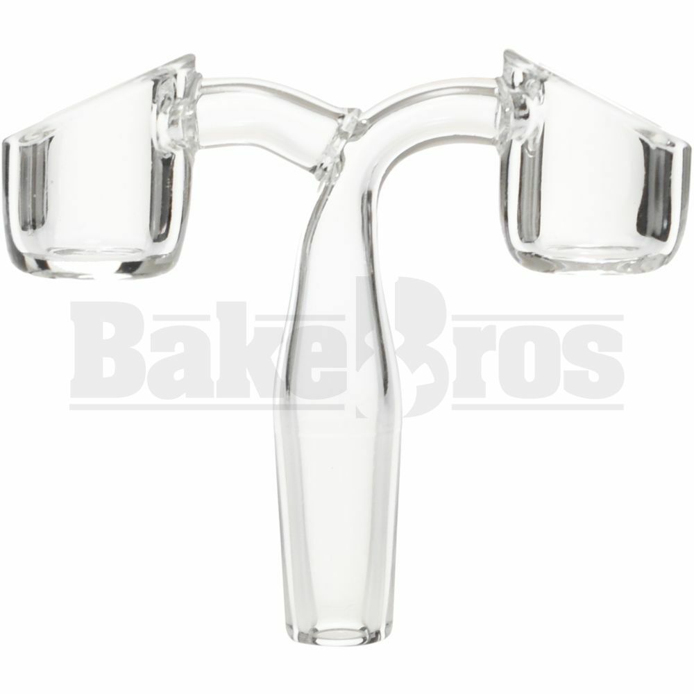 14MM NAIL DUAL BUCKET BANGER 90* 4MM THICK W/ 21MM DIAM BUCKET CLEAR MALE
