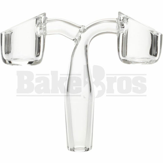 14MM NAIL DUAL BUCKET BANGER 90* 4MM THICK W/ 21MM DIAM BUCKET CLEAR MALE