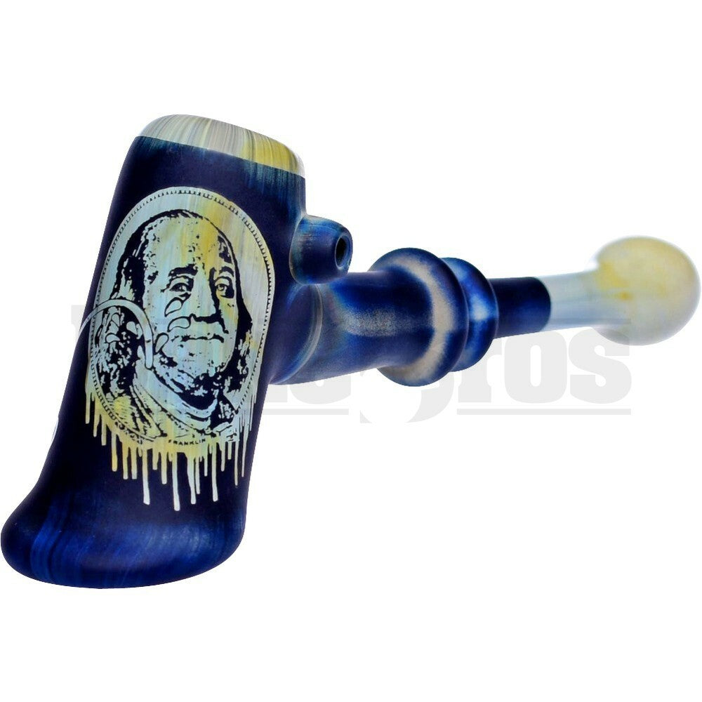 MARBLE SLINGER DRY HAND PIPE SIDE CAR 5" OPAQUE RABBIT PISSING ON WASHINGTON