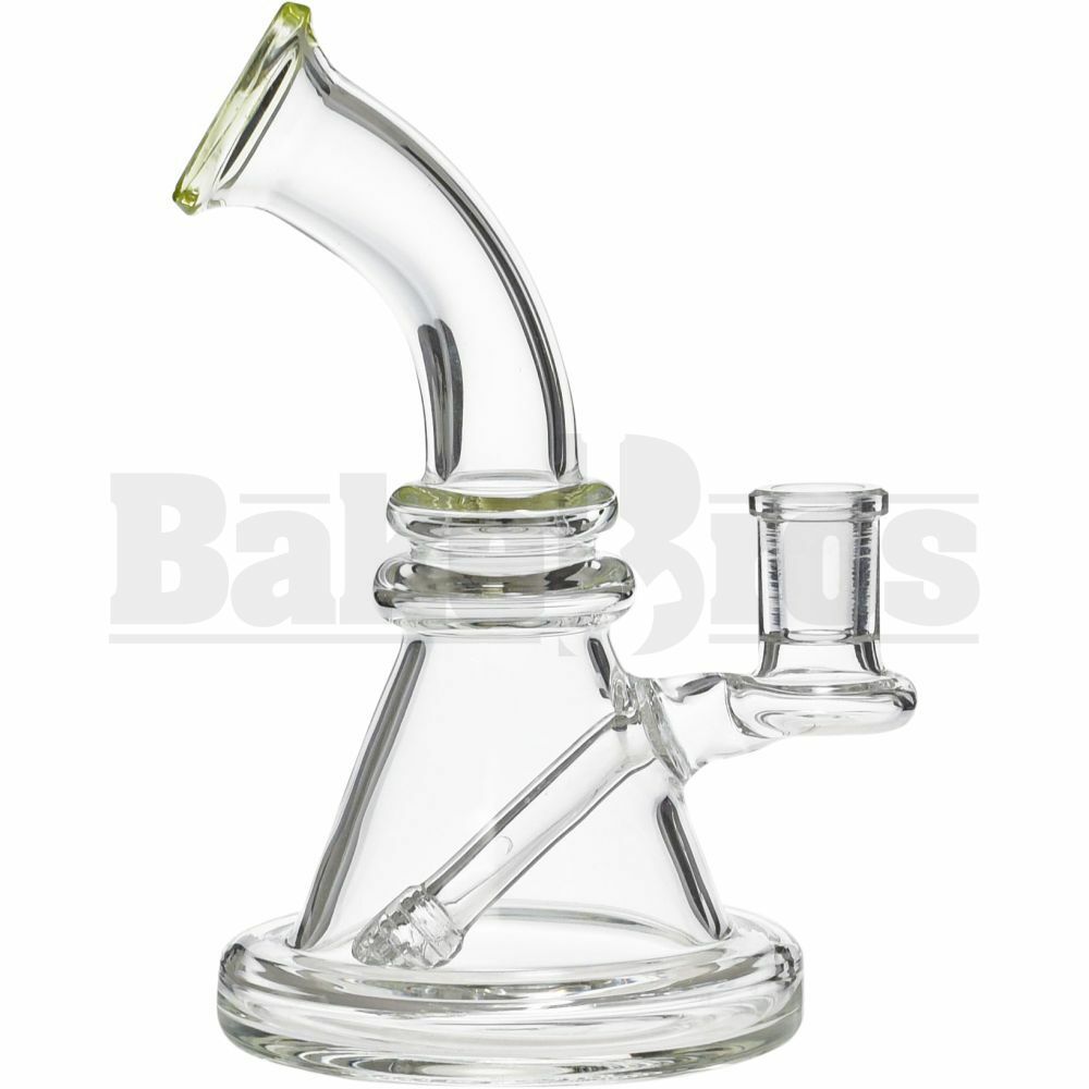 WP BENT NEXT SHRUB BEAKER DESIGN BANGER HANGER W/ BARREL PERC TOP 7" OLIVE GREEN FEMALE 14MM