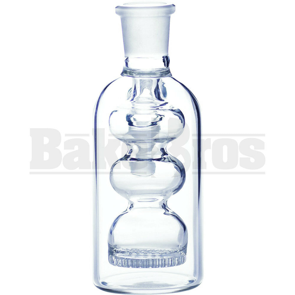 ASHCATCHER HONEYCOMB DISK 3X INVERTED CHAMBER CLEAR MALE 18MM