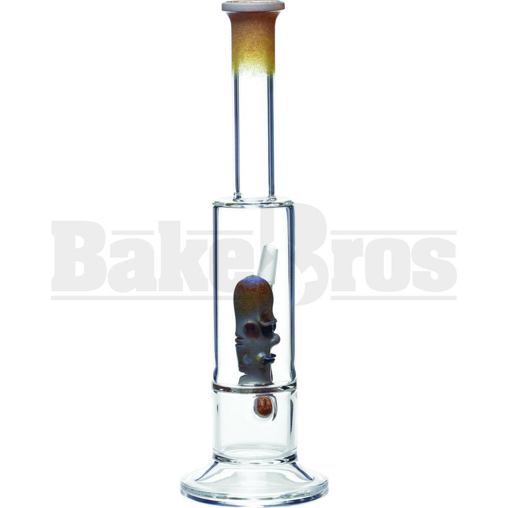 KROWN KUSH WP STRAIGHT TUBE MONSTER PERC W/ SNAKE BITE 15" GOLD MALE 18MM