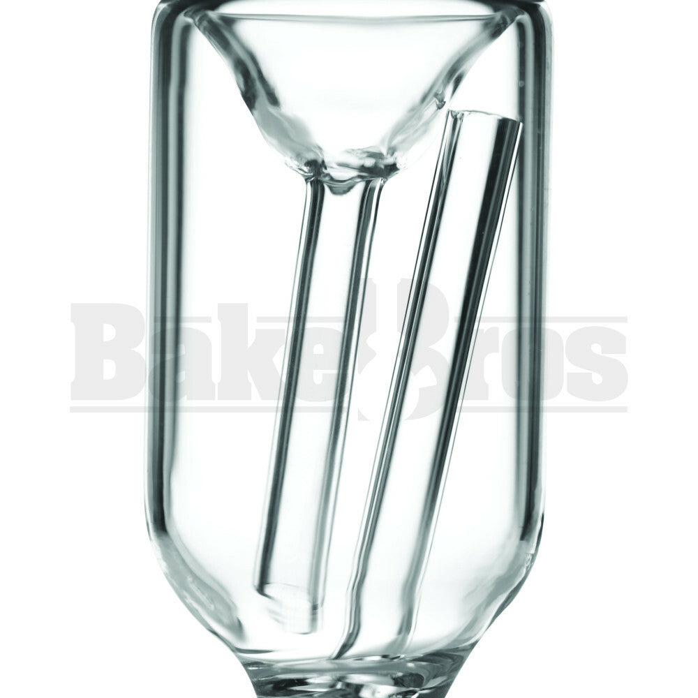ASHCATCHER BOWL 2 ARM PERC 180* CLEAR MALE 18MM