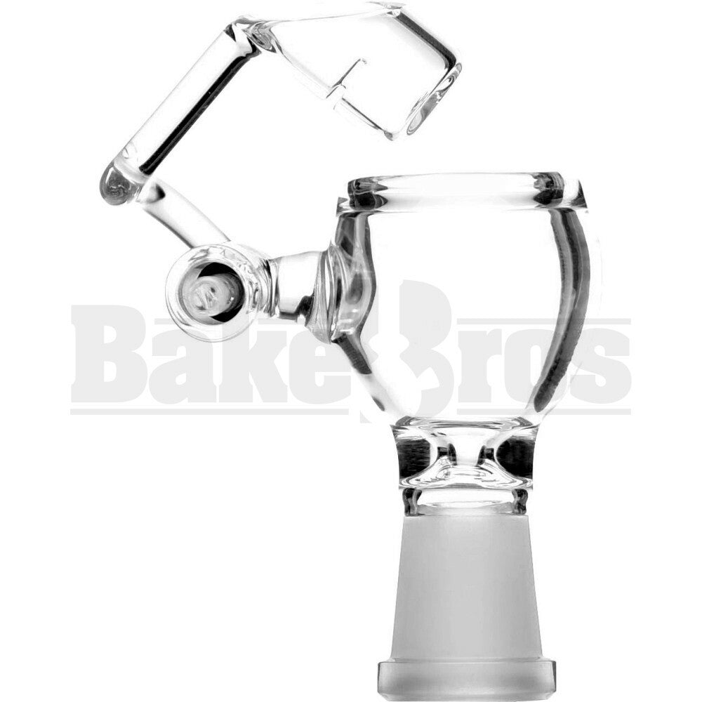 FEMALE HONEYBUCKET SWIVEL ARM QUARTZ GLASS CLEAR 14MM