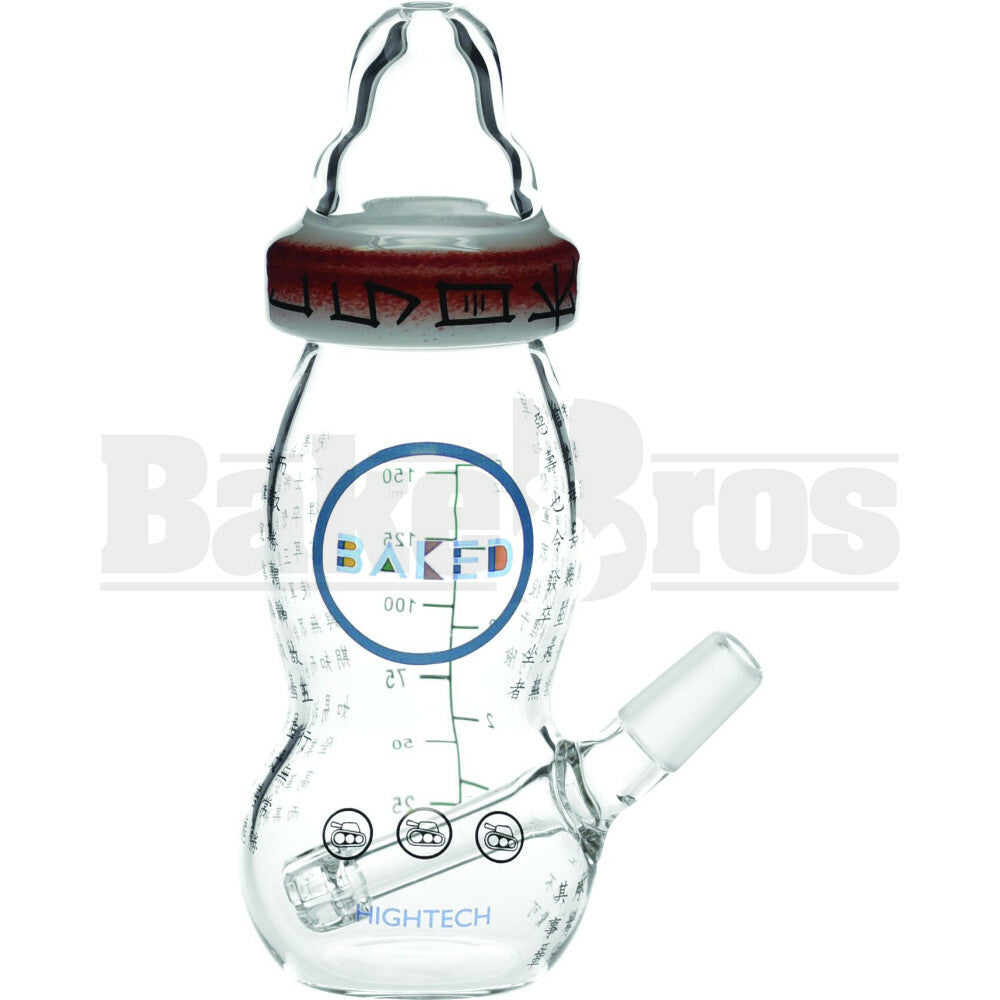HIGH TECH WP FIXED DOWNSTEM PERC BABY BOTTLE SOKOL COLLAB 7" CLEAR MALE 14MM