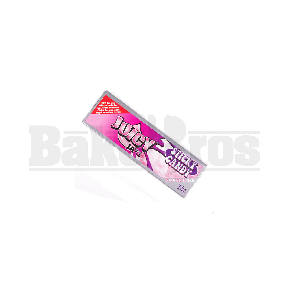 JUICY JAY'S FLAVORED PAPERS 1 1/4 32 LEAVES SUPERFINE STICKY CANDY Pack of 24