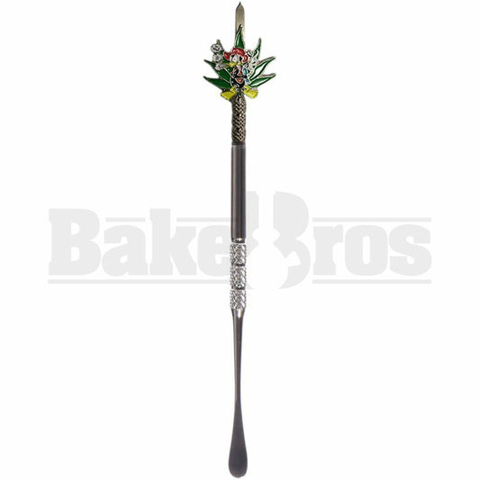 DABBY DUCK METAL CARVING DAB TOOL DIP STICK W/ SPOON & PENCIL TIP SILVER 5"