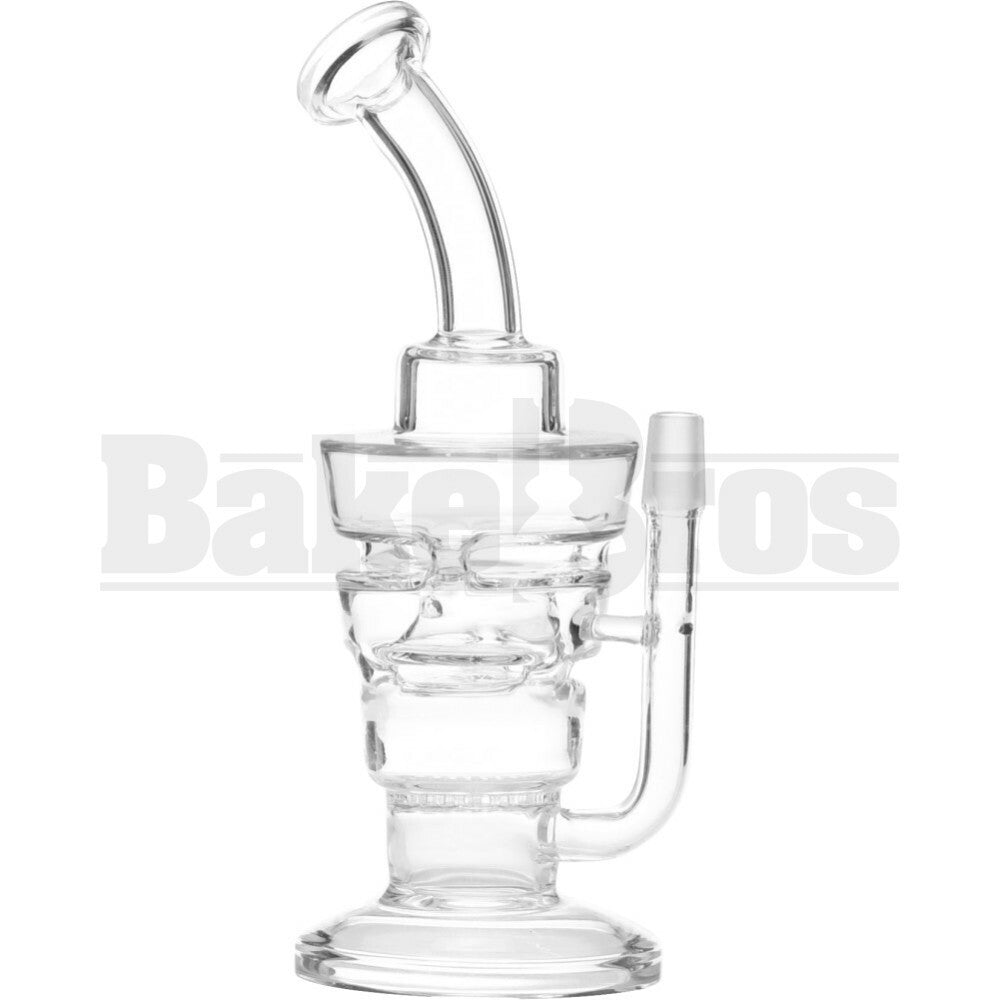 WP SUNDAE CUP STACK OIL RIG W/ HONEYCOMB PERC 9" CLEAR MALE 14MM