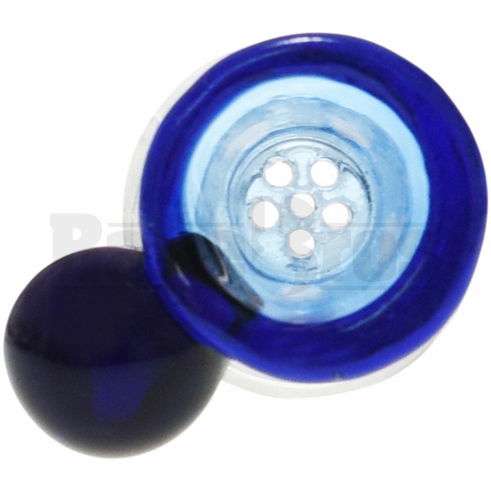 BOWL FUNNEL WIG WAG DESIGN W/ BULLHORN HANDLE BLUE 18MM