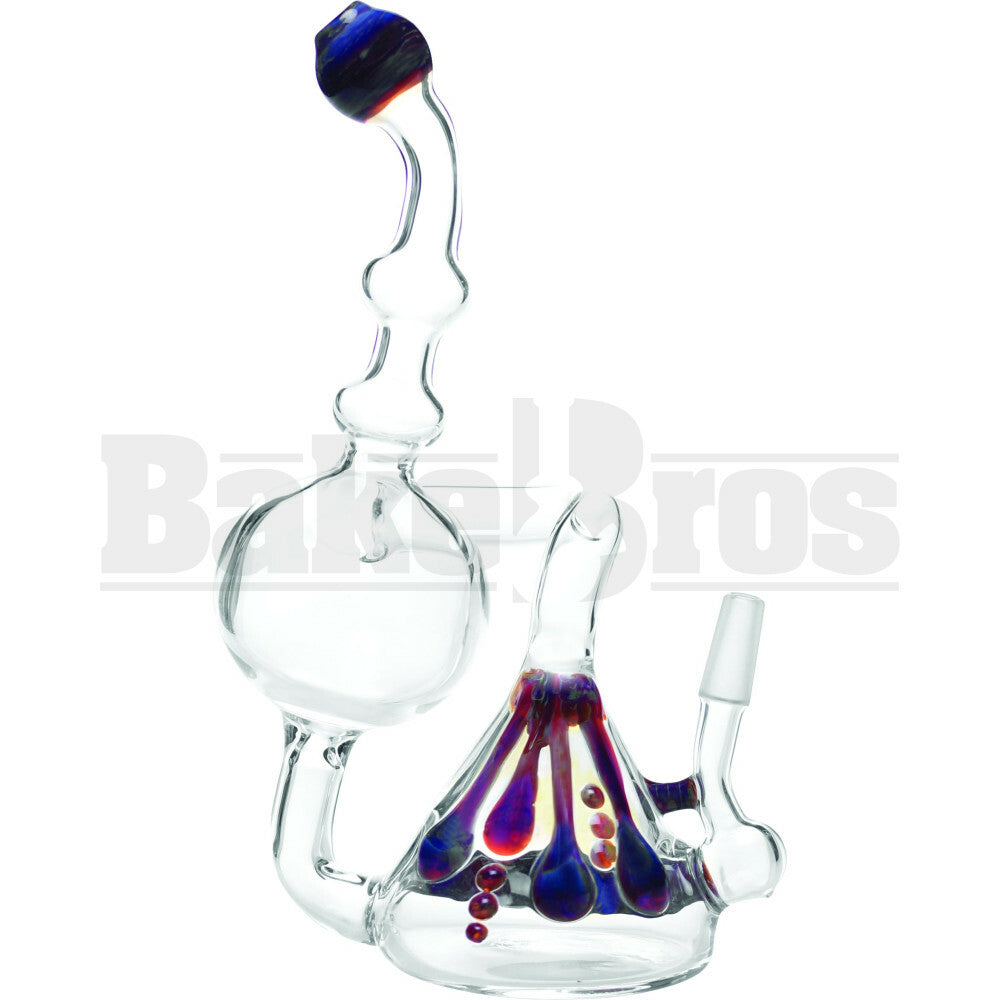 WP INLINE PERC GLOBE RECYCLER DRIPPING GLASS 8" PURPLE MALE 10MM