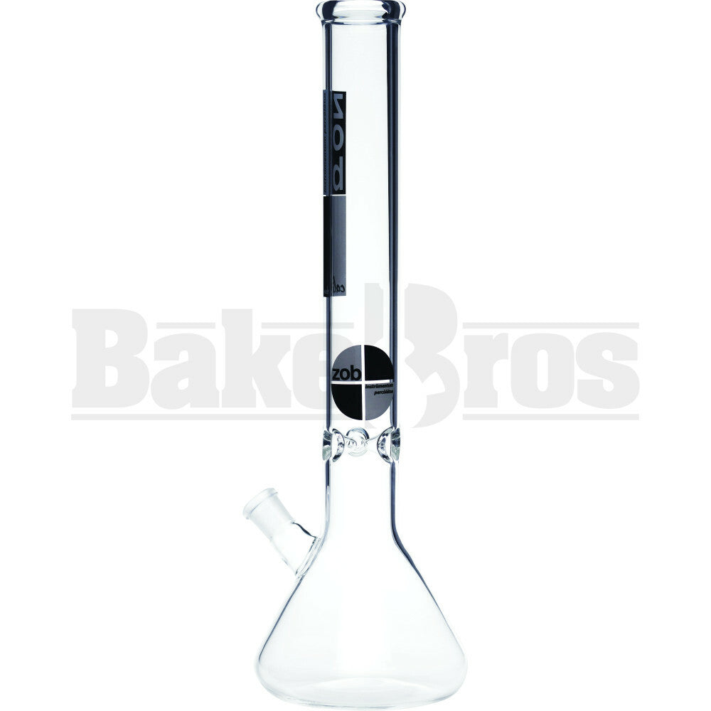 ZOB GLASS WP STANDARD BEAKER WITH ICE CATCHER 18" CLEAR FEMALE 18MM