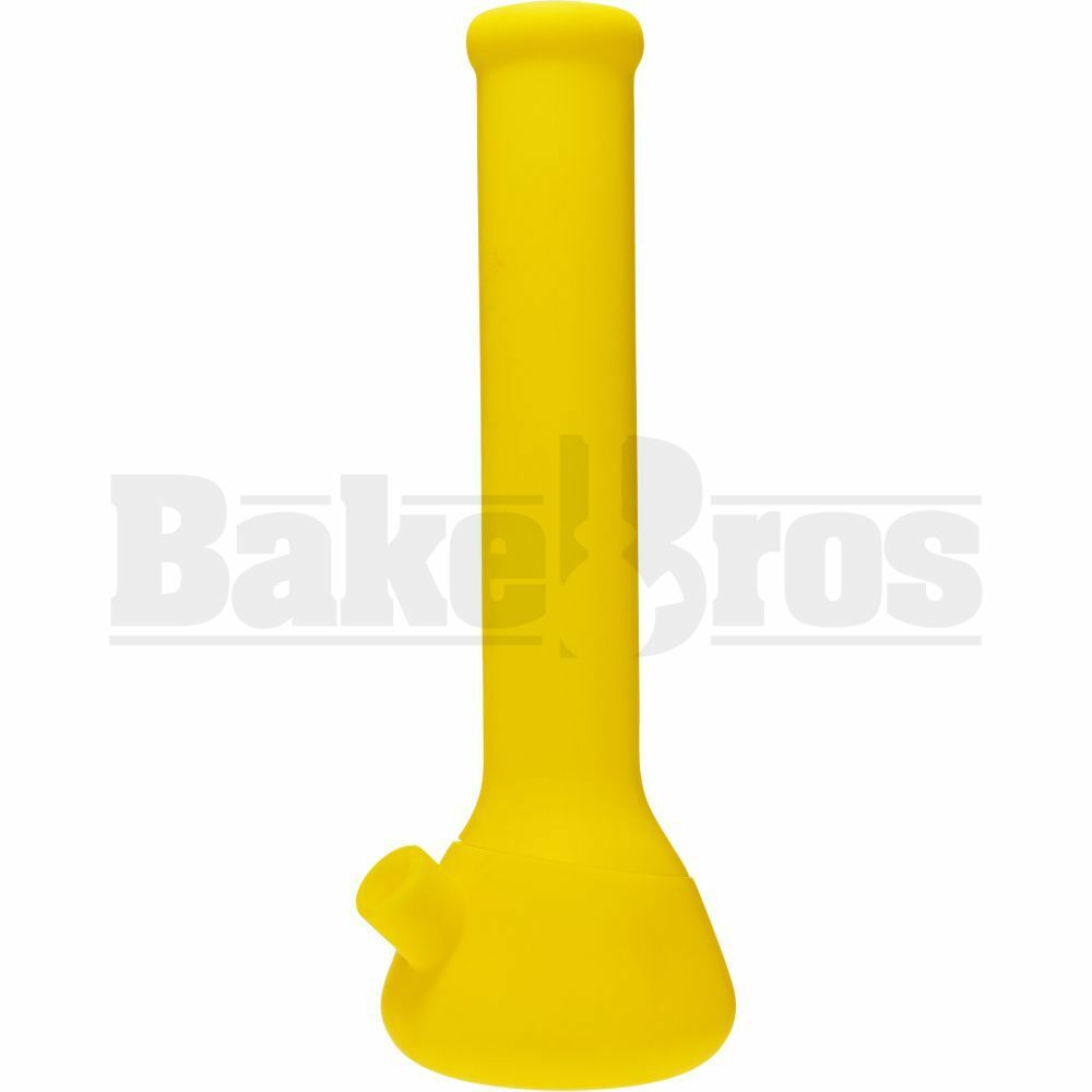 SILICONE WP BEAKER 2 PIECE ASSORTED DESIGN 13" YELLOW FEMALE 18MM
