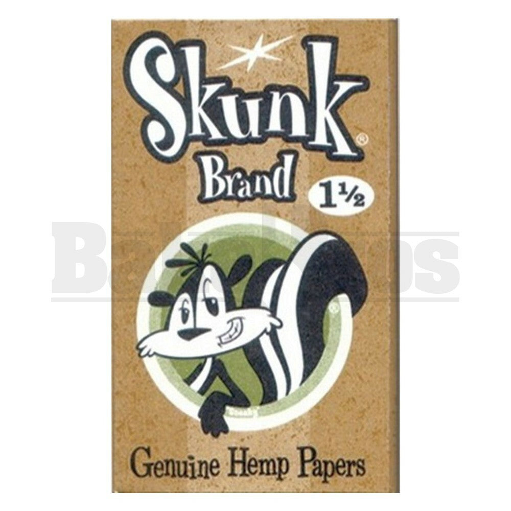 SKUNK BRAND ROLLING PAPERS 1 1/2 SIZE 33 LEAVES UNFLAVORED Pack of 6