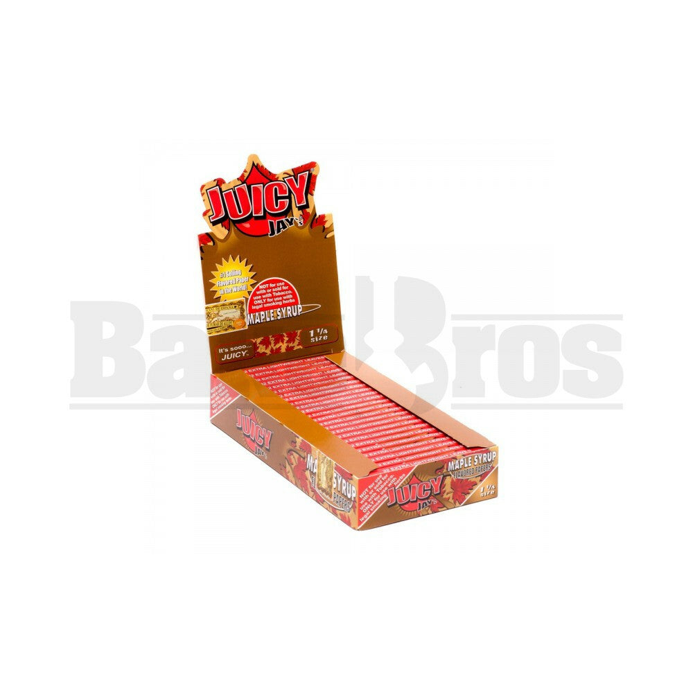 JUICY JAY'S FLAVORED PAPERS 32 LEAVES 1 1/4 MAPLE SYRUP Pack of 24