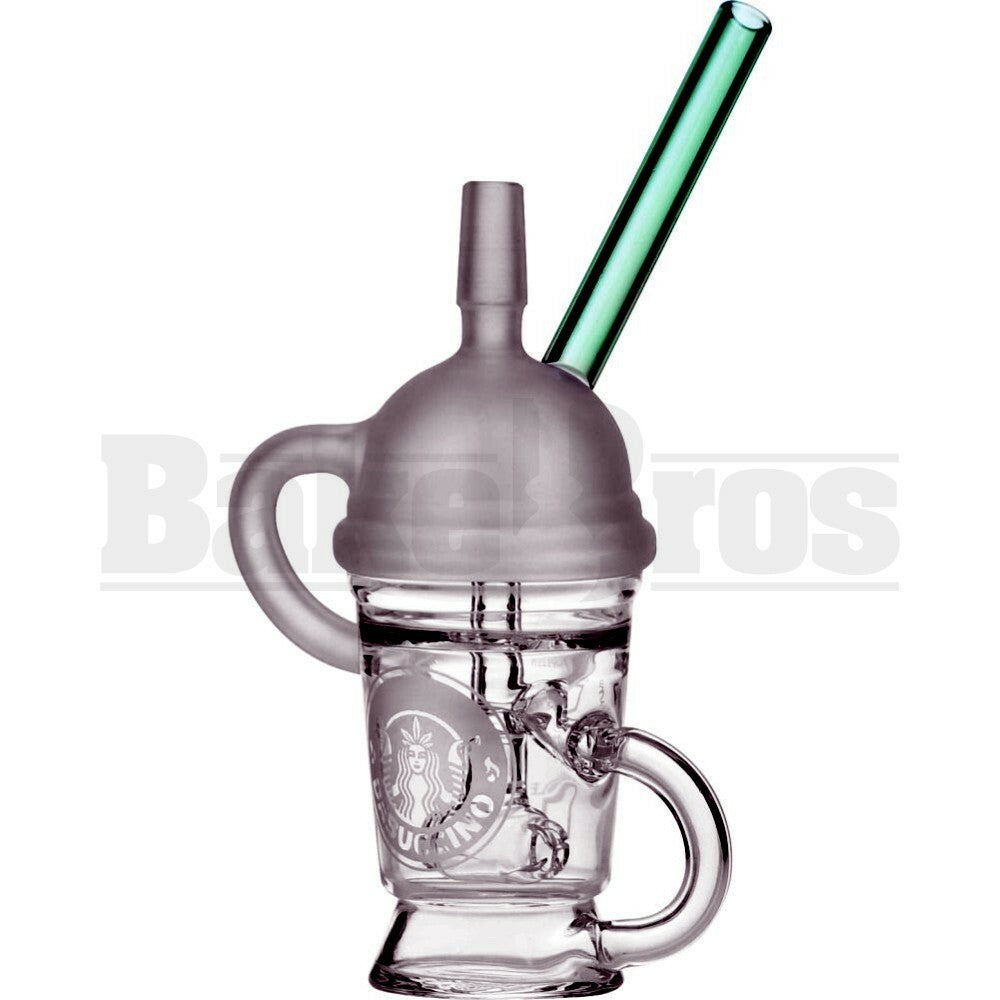 WP MINI DABUCCINO RECYCLER OIL RIG W/ HAMMERHEAD PERC 7" GREEN MALE 14MM