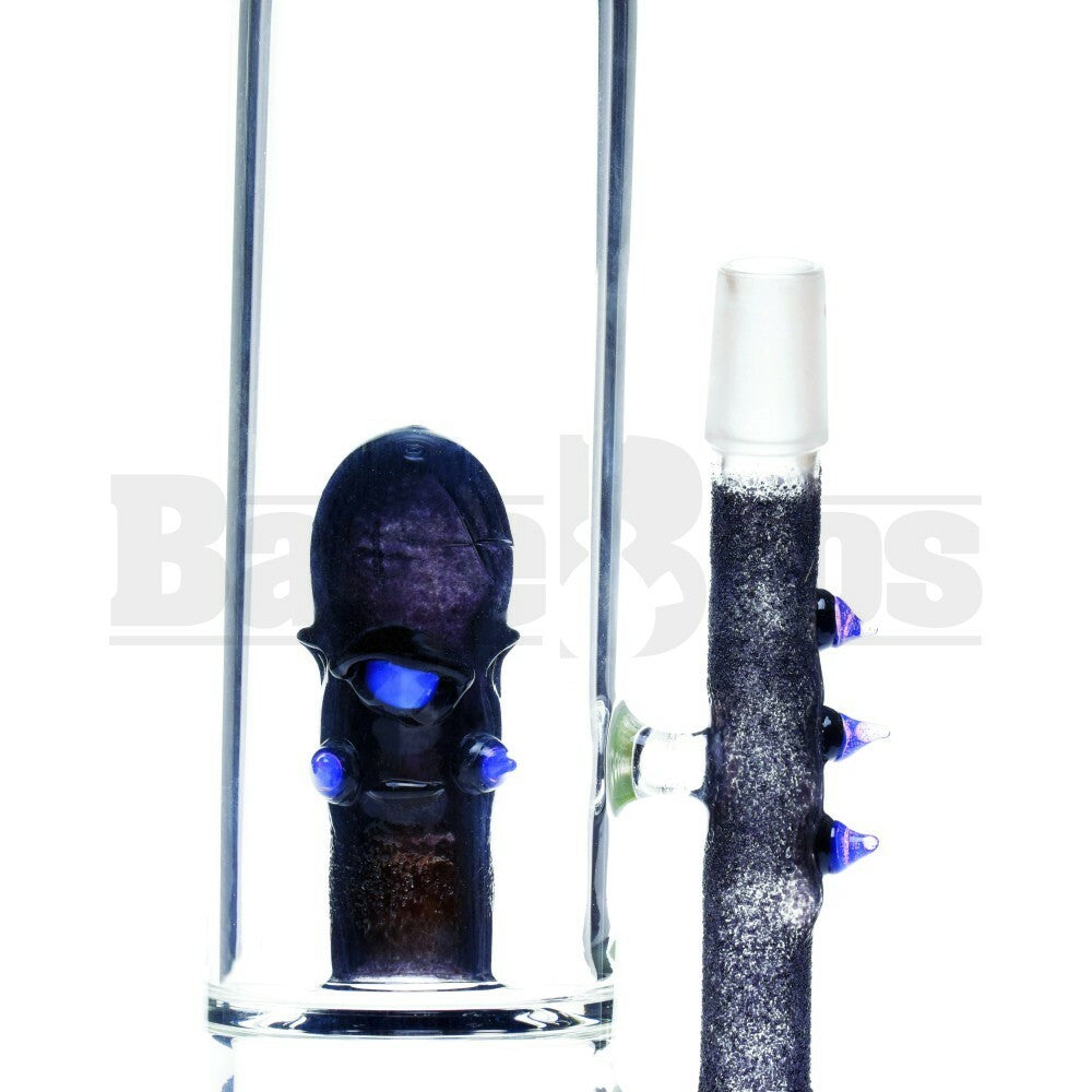 KROWN KUSH WP STRAIGHT TUBE MONSTER PERC W/ SNAKE BITE 15" BLACK MALE 18MM
