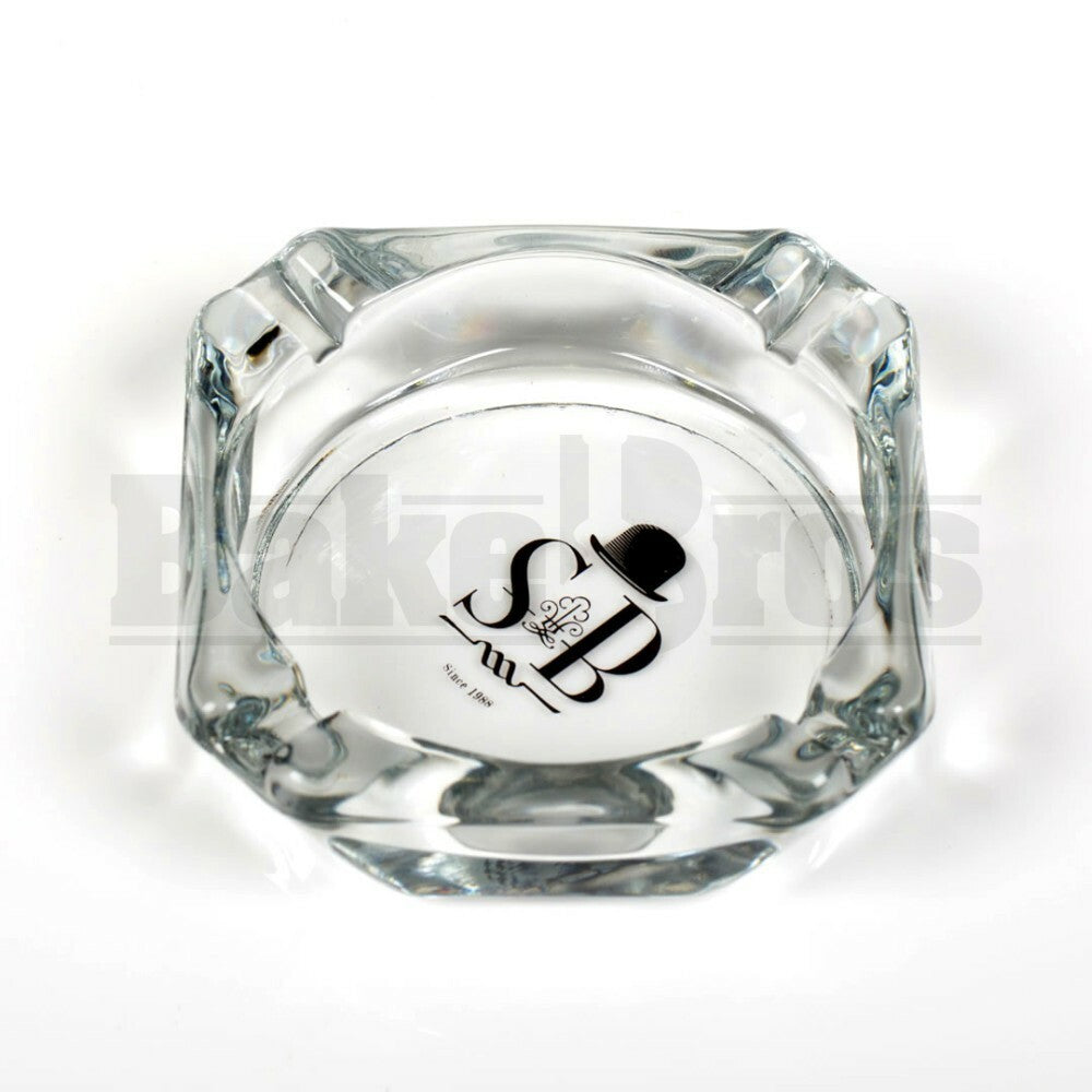 SHELDON BLACK ASHTRAY 4" CLEAR